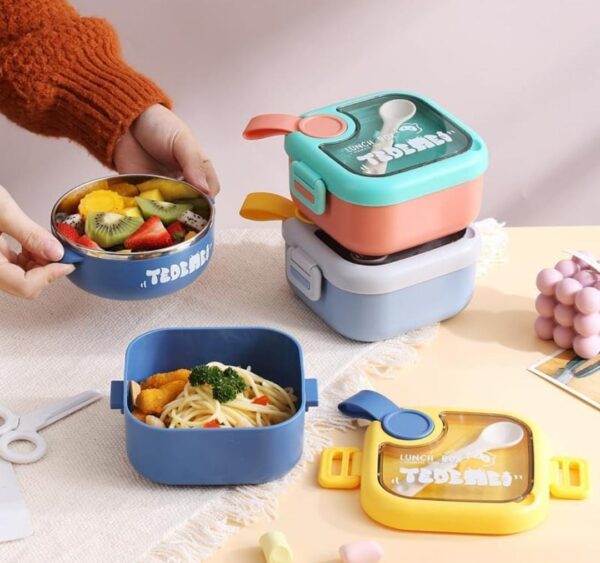 Lunch Box with Spoon Leak Proof Lunch Box Airtight - Image 3