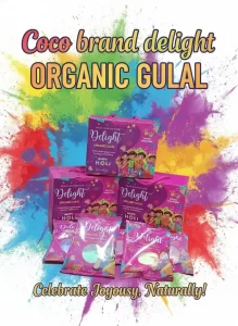 Delight Organic Gulal Gift Pack – 5 Pcs Natural Holi Colors