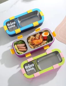 Stainless Steel Lunch Box with 3 & 2 Compartments