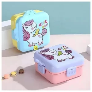 3 Partition Stainless Steel Lunch Box with Spoon 1120 ML – ₹655